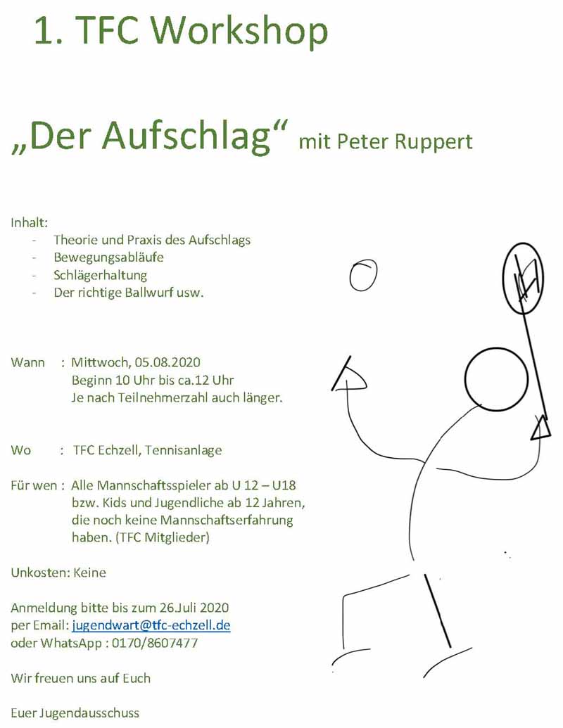 Einladung Workshop Aufschlag