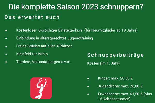 Komplette Saison 2023 schnuppern?