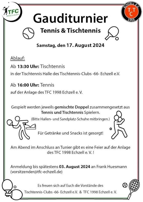 Tisch- & Tennis - Gauditurnier