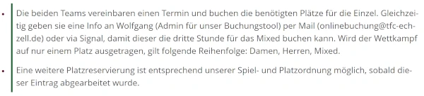 Auszug Ausschreibung